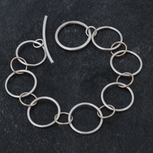 Bespoke: Silver & Gold Bubble Bracelet