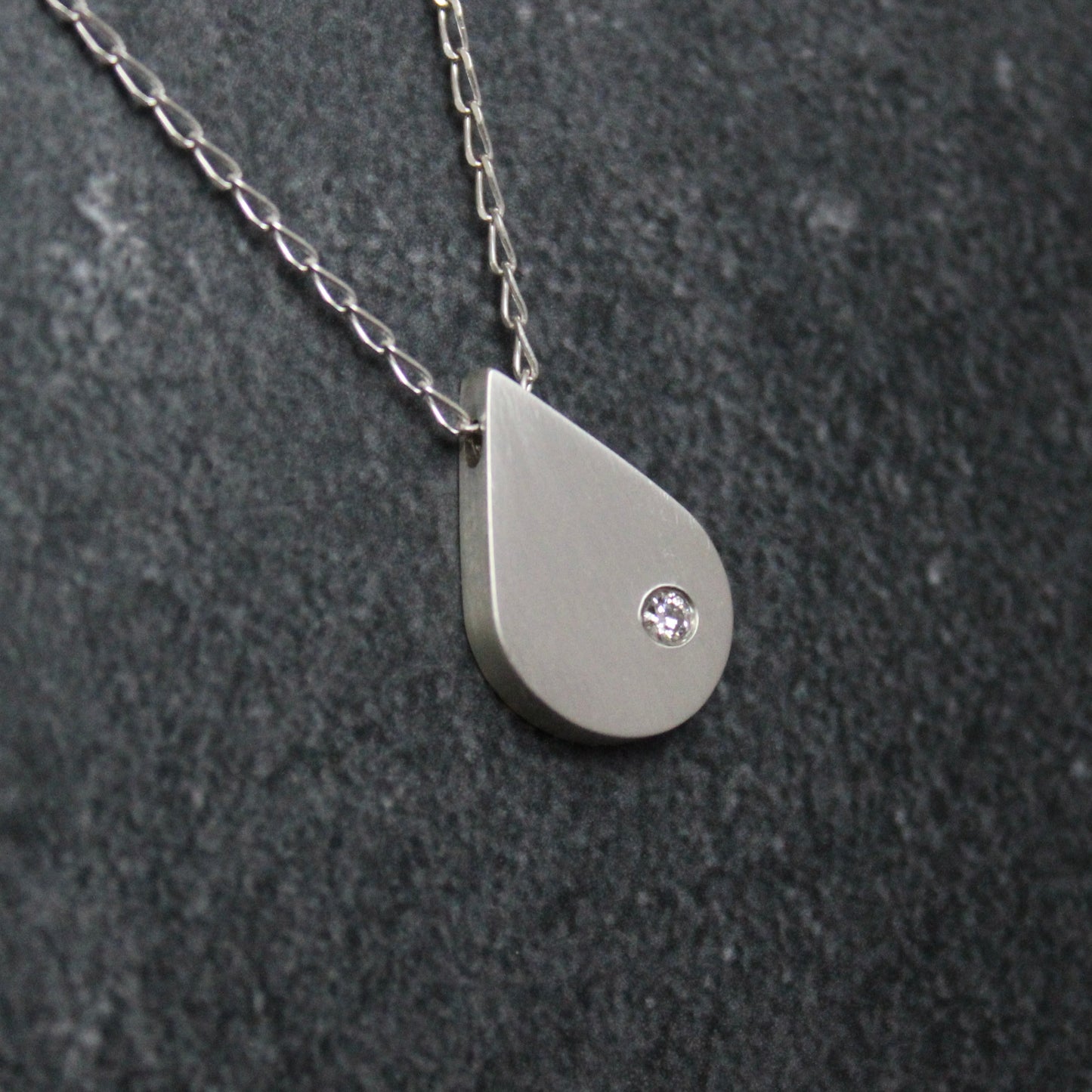Teardrop: Diamond Floating Pendant