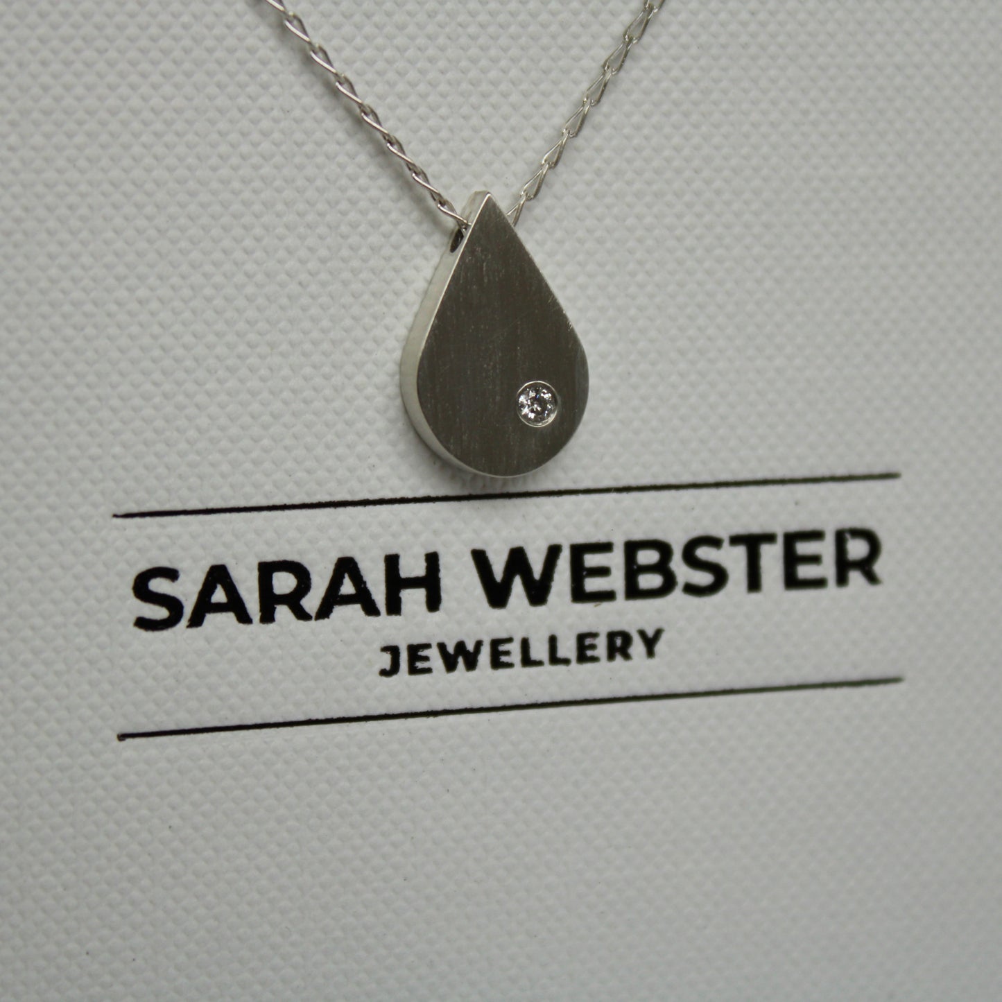 Teardrop: Diamond Floating Pendant